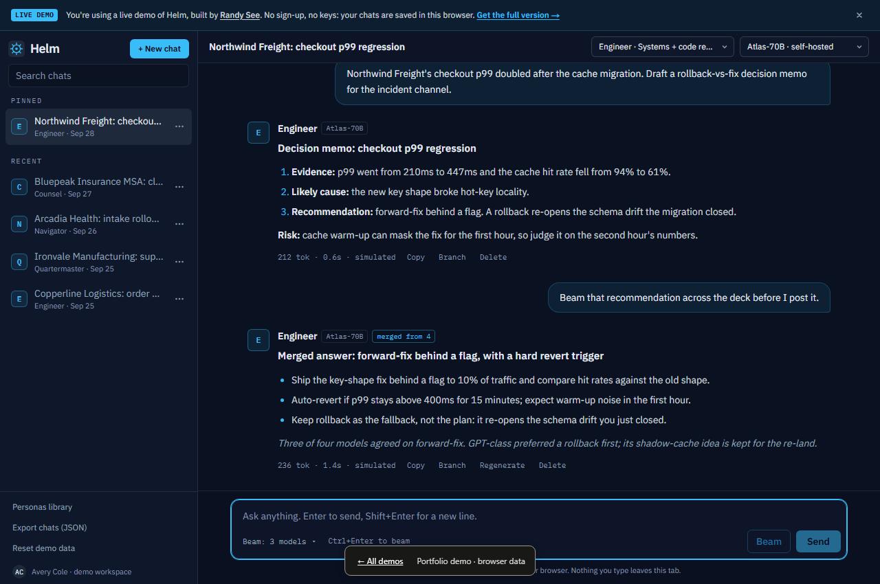 Helm interface