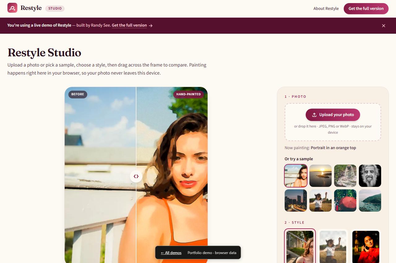 Restyle interface