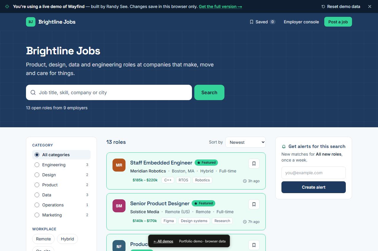 Wayfind interface